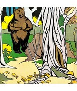 Bear Finds Mushrooms Lithograph 1924 Print Little Sally Dutcher Ephemera... - $41.01 CAD