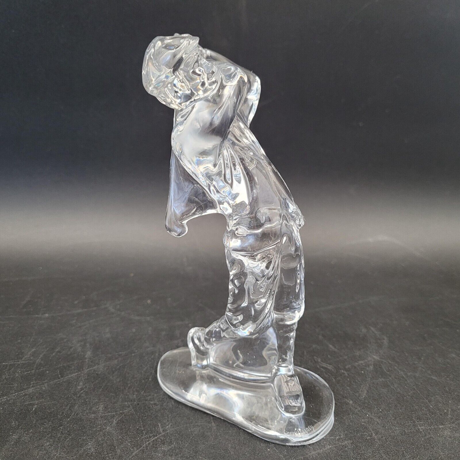 Vintage Waterford Crystal Glass Male Golfer Swinging Gold Club Figurine ... - $24.74