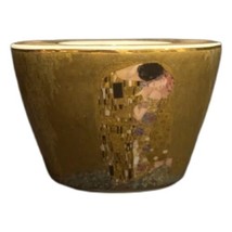 Gustav Klimt THE KISS Candle Holder Goebel Artis Orbis Tealight Gold Olive - £17.40 GBP