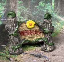 Miniature Fairy Garden Welcome Sign With Vines Resin Figurine New - £2.94 GBP