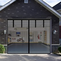 Fiberglass Garage Door Screen, Sunmoxia 9x7Ft Magnetic Heavy Duty Garage... - £46.28 GBP