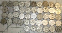 Mexico 48 1 Pesos coins  between 1957 and 1967 all vg to nm see pictures - £131.42 GBP