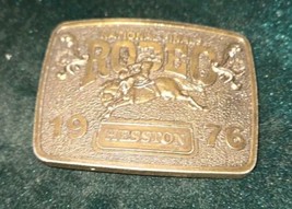 1976 Hesston National Finals Rodeo Belt Buckle L E Bicentennial Buckle - £18.47 GBP