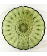 Vintage ANCHOR HOCKING FAIRFIELD GREEN SNACK PLATE Depression Glass 10&quot; - $11.71 CAD