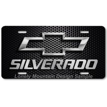 Chevy Silverado Inspired Art on Mesh FLAT Aluminum Novelty Car License T... - £12.18 GBP