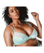 Savage X Fenty Women&#39;s Strap Up Lace Plunge Bra Mint Green Size 36D Sati... - $26.27 CAD