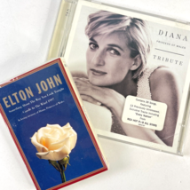 Diana Princess of Wales Tribute 2 CD 1997 + Candle Wind Elton John Cassingle - £13.97 GBP