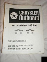 Chrysler Outboard Parts Catalog 45 HP Manual Tiller - $10.38