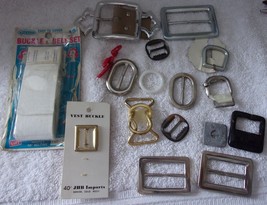 Vintage Miscellaneous Buckes New &amp; Used Lot of 16 #2 - £7.97 GBP