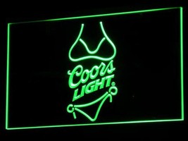 Coors Light Beer Bikini Illuminated Led Neon Sign Home Decor, Bar, Pub - £20.43 GBP+