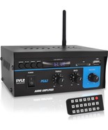 Home Audio Power Amplifier System Pyle Pca2 Black 2X40W Mini Dual Channe... - $53.99