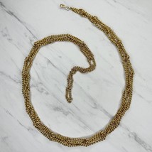 Chunky Gold Tone Metal Chain Link Belt Size Small S Medium M - £15.68 GBP