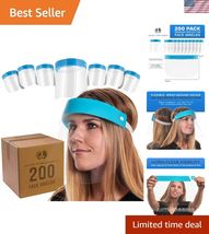 Salon World Safety 200 Face Shields 20 Packs of 10 - Ultra Clear Protect... - $163.34