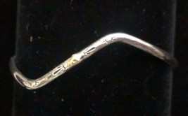 6 3/4” Cuff Hopi Vintage Navajo Sterling 925 Silver Signed W Cuff Bracelet - £59.31 GBP