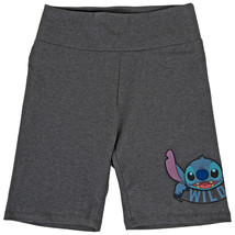 Disney&#39;s Lilo And Stitch Team Trouble Stitch Women&#39;s Biker Shorts Grey - £27.09 GBP+