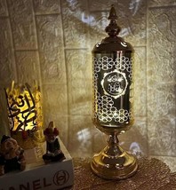 Metal Ramadan Lantern with Light Gold فانوس رمضان - $90.25