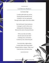 Lost Between Shadows by Gemma Nigh - Elegant Poetry Art  - $2.00