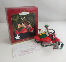 1997 Hallmark Keepsake Magic Light Motorcycle Chums Christmas Ornament - £7.58 GBP
