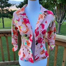 Rainbow Women&#39;s Floral Long Sleeve Blazer Blouse - Size S - $8.99