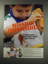 1991 Spray &#39;n Wash Stain Stick Ad - Mission: Impossible Treat it now - £14.52 GBP