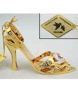 KG &amp; C 24K Gold Plated Austrian Crystal Studded High Heel Shoe Stiletto ... - £19.99 GBP