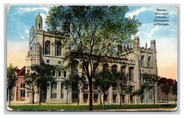 Harper Memorial Library University Of Chicago Illinois IL DB Postcard S14 - £3.01 GBP