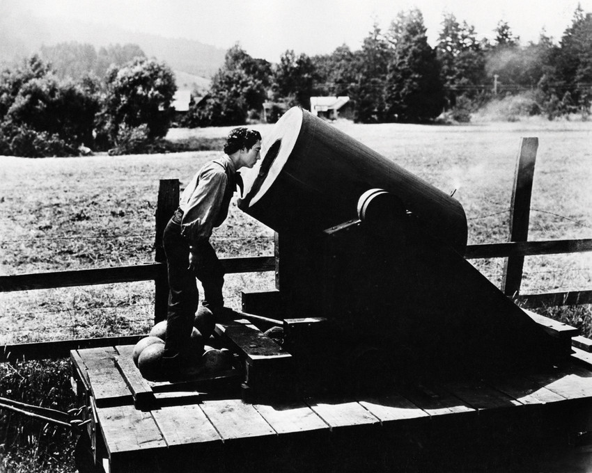 Buster Keaton 8x10 Photo looking into cannon - $7.99