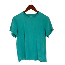 J.CREW Slim-Washed Tee Pocket Cotton T-Shirt Green Size Large - $12.86
