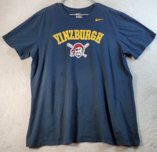 Pittsburgh Pirates Nike Shirt Mens Size XL Navy Short Sleeve Round Neck Baseball - £6.65 GBP