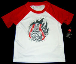 Under Armour Toddler Boys T-Shirt Top Throwin Smoke Red White 2T - $7.99
