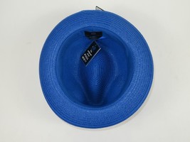 Men's Bently Semi Crushable Fedora Briad Straw Hat Leonardo LE237 Royal Blue image 5