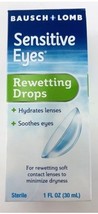 Bausch + Lomb Sensitive Eyes Rewetting Drops 1oz Contact Lenses - $41.05 CAD