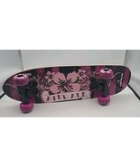 Airwalk Wooden Skateboard Pink Girls w Wheels Rare Mini Cruiser Pink Flo... - $47.85 CAD