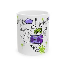 Trendy LOVE Graffiti Ceramic Mug, Unique Gift for Teens, Street Art Coff... - $264.67 MXN+