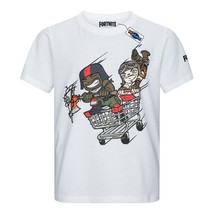 Fortnite Trolley Armaturenbrett Weiß Spielen Baumwolle T-Shirt Größe 10-... - £18.66 GBP+