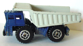 Matchbox 1989 Dump Truck Blue &amp; Gray Vintage 1:140 Scale Loose - £7.71 GBP