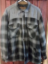 Men&#39;s Northwest Territory Quilted Flannel Gray/ Black Shirt RN 42000 Size: L - £17.17 GBP