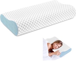 Memory Foam Pillows - Cooling Pillow Neck Pillow with Dual-Sided Washable Cover - £11.58 GBP