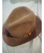 Vintage Eddie Bauer 100% Wool Brown Fedora Hat Made in The USA Sz Small ... - $27.96