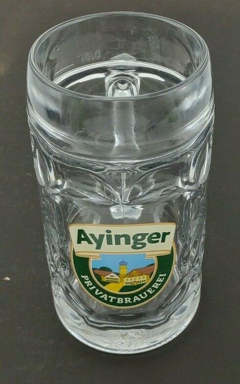 Ayinger Liter Beer Dimpled Mug Glass 0.5L - £24.90 GBP