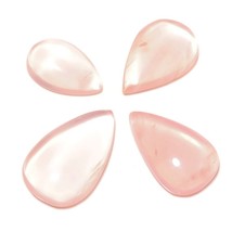 102.7 CT Natural Cabochon Rose Quartz Gemstone 4 pc Pear Loose Stone for Jewelry - £17.30 GBP
