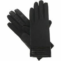 ISOTONER Black Stretch Metallic Hem smarTouch Lined Womens Gloves M L - £21.58 GBP