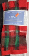 3 Pc Same Kitchen Cotton Terry Towels Set (15&quot;x28&quot;) Christmas Colors Stripes, Am - £14.08 GBP