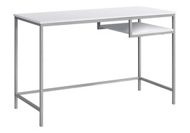48&quot; White Computer Desk: Modern Home Office Laptop Workstation - $171.99
