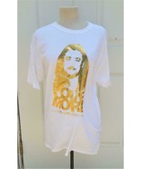 LOVE MORE T-Shirt from wwwtheworldofm White with Gold Graphics USA Made - £19.76 GBP