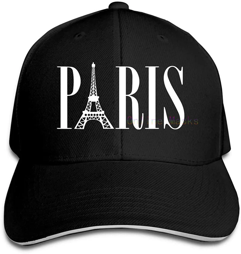 Paris France Eiffel Tower Adjustable Baseball Caps Sandwich Cap Vintage Denim - £13.00 GBP