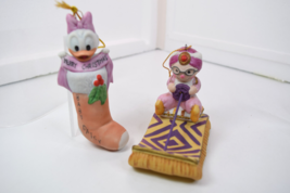 Disney Christmas Ornaments Its a Small World Magic Carpet & Baby Daisy Stocking - £15.16 GBP