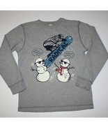 Gymboree Snow Legend Boy&#39;s Radical Snowboarder with Snowmen Tee Top Shir... - $8.99