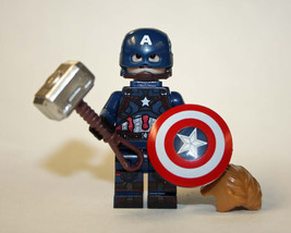 Building Block Captain America Deluxe Minifigure Custom Toys - £4.82 GBP