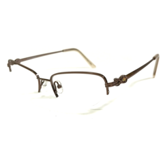 Bulova Eyeglasses Frames ASHBURN BROWN Rectangle Half Rim Titanium 52-18-135 - £14.79 GBP